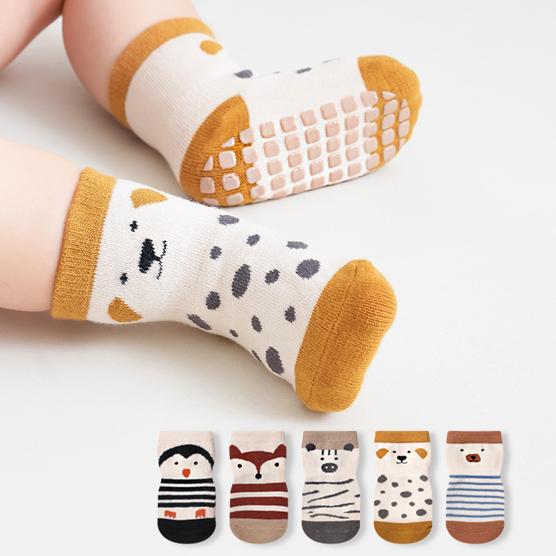 Unisex Baby Socks Non Slip - Модные детские носки-тапочки с милым животным