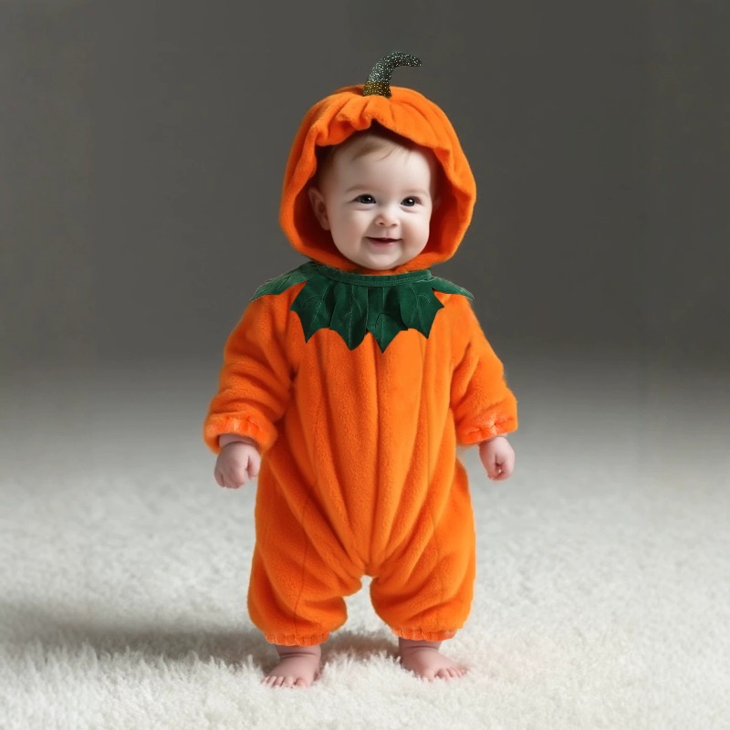 Cotton Baby Onesies Zipper - Костюм-комбинезон для новорожденных в виде тыквы