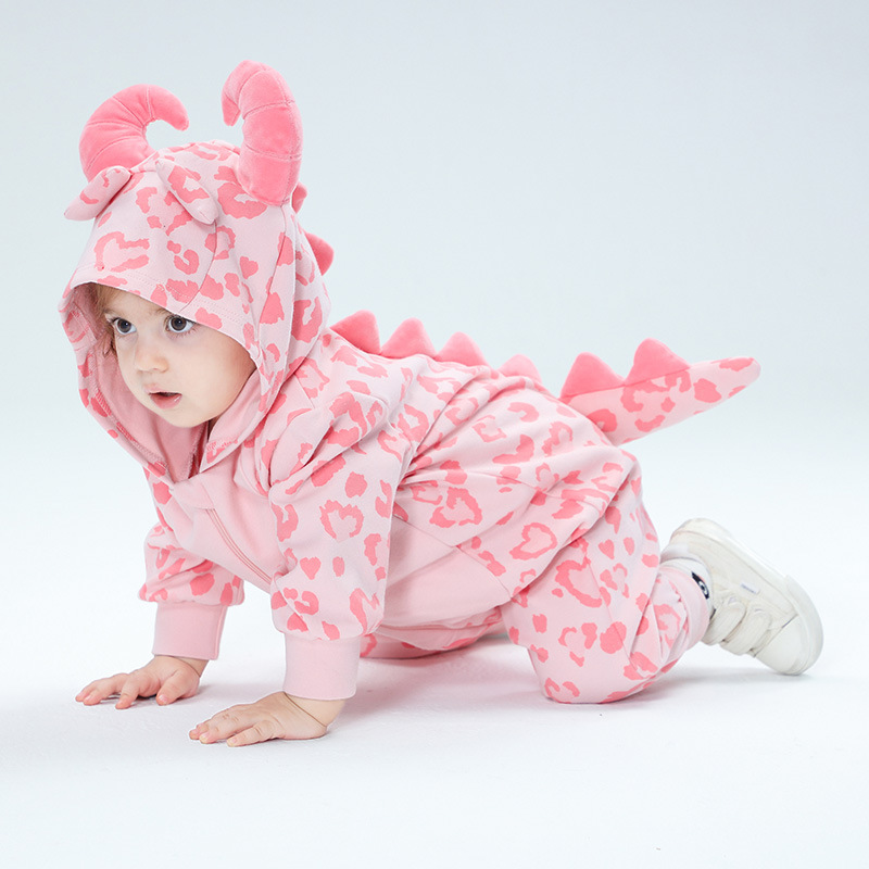 Cotton Baby Onesies Zipper - Весенняя милая одежда кигурумис для маленьких