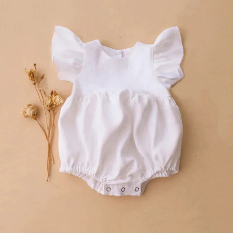 Хлопковая льняная одежда для н – обзор и цена Baby Summer Linen Sleeveless Jumpsuit
